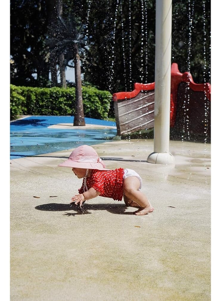 Zelda Matilda Sunhat Infant Toddler & Kids Summer Water Flap Baby Swim hat UPF 50 Boy & Girl Beach ,Light Pink,   6-24 Months - Image 3